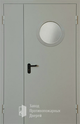 Фото двери «Полуторная с круглым стеклом EI-30» в Электроуглям