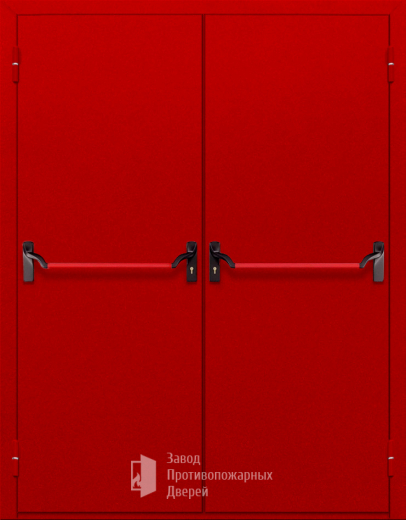 Фото двери «Двупольная глухая с антипаникой (красная)» в Электроуглям