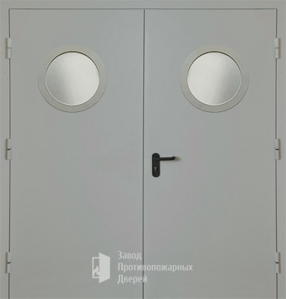 Фото двери «Двупольная с круглым стеклом EI-30» в Электроуглям