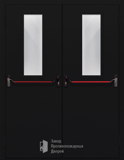 Фото двери «Двупольная со стеклом и антипаникой №64» в Электроуглям