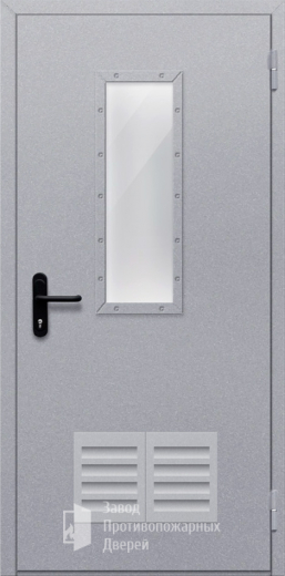 Фото двери «Однопольная со стеклом и решеткой» в Электроуглям