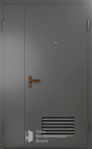 Фото двери «Техническая дверь №7 полуторная с вентиляционной решеткой» в Электроуглям
