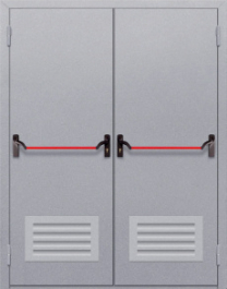 Фото двери «Двупольная с решеткой (антипаника)» в Электроуглям