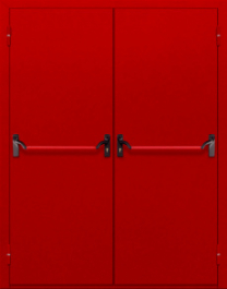 Фото двери «Двупольная глухая с антипаникой (красная)» в Электроуглям