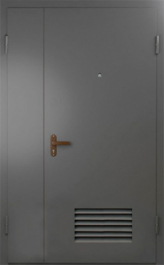 Фото двери «Техническая дверь №7 полуторная с вентиляционной решеткой» в Электроуглям