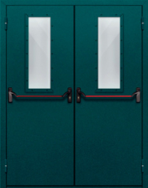 Фото двери «Двупольная со стеклом и антипаникой №66» в Электроуглям