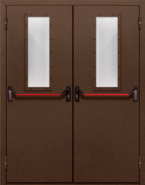 Фото двери «Двупольная со стеклом и антипаникой №68» в Электроуглям