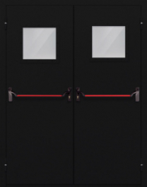 Фото двери «Двупольная со стеклом и антипаникой №54» в Электроуглям