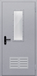 Фото двери «Однопольная со стеклом и решеткой» в Электроуглям