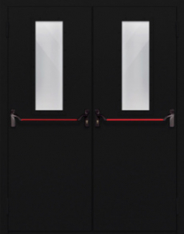 Фото двери «Двупольная со стеклом и антипаникой №64» в Электроуглям
