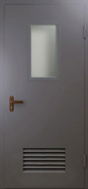 Фото двери «Техническая дверь №5 со стеклом и решеткой» в Электроуглям