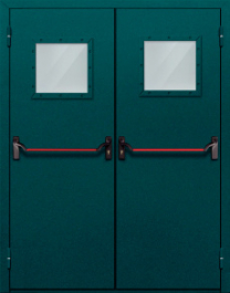 Фото двери «Двупольная со стеклом и антипаникой №56» в Электроуглям