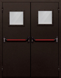 Фото двери «Двупольная со стеклом и антипаникой №510» в Электроуглям